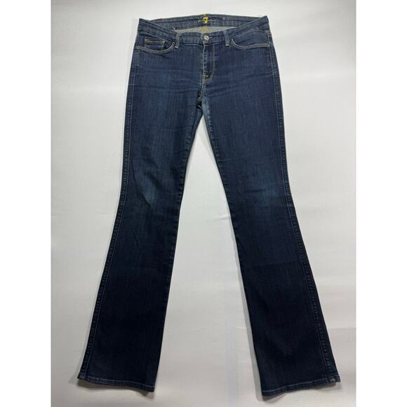 7 For All Mankind Women's The Skinny Bootcut Blue Denim Jeans - Size 30 (30x32) - Picture 1 of 6